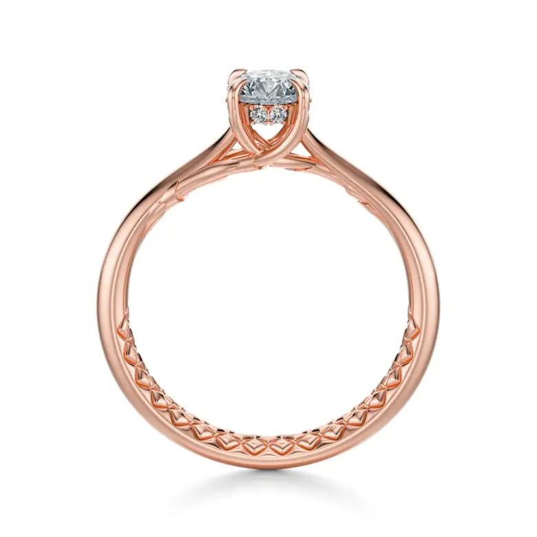 Pierścionek z różowego złota z diamentami AJPZ_151